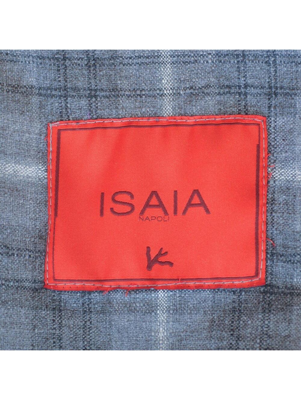 Isaia Grey Check Base Dustin CashSilk Blazer 48L 38724 - Picture 3 of 5